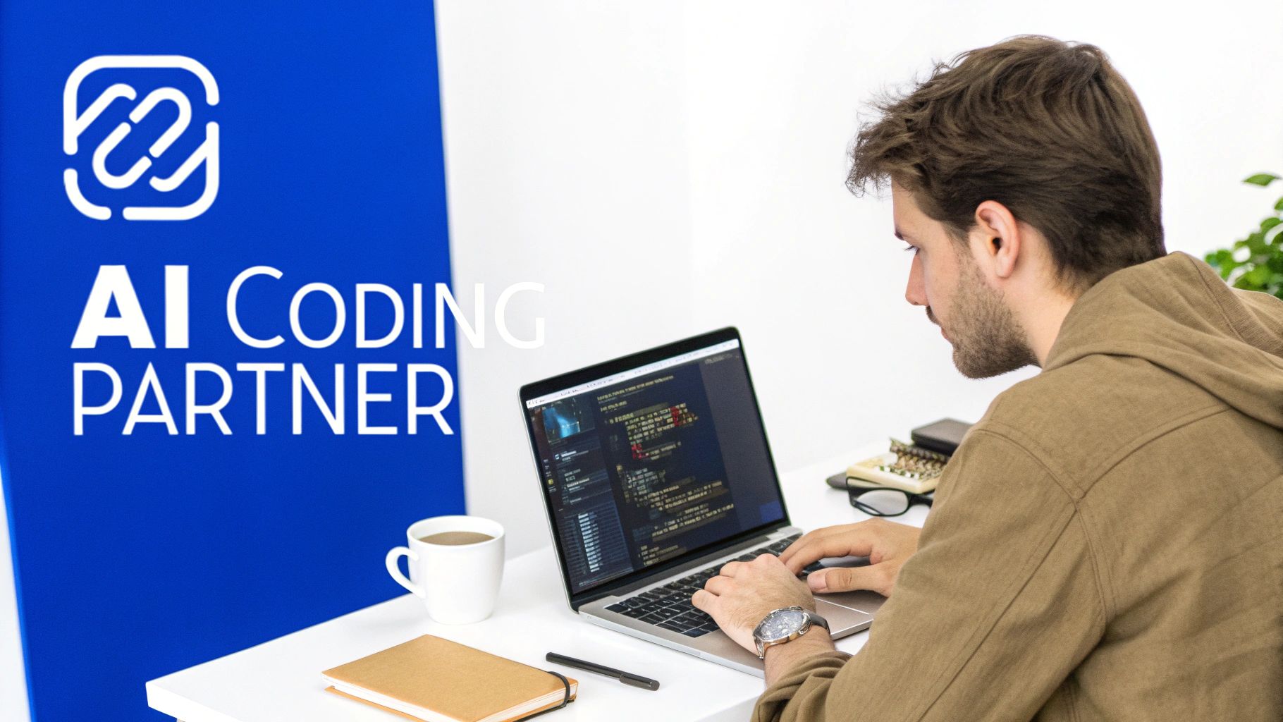 A developer collaborating with an AI assistant in their IDE.