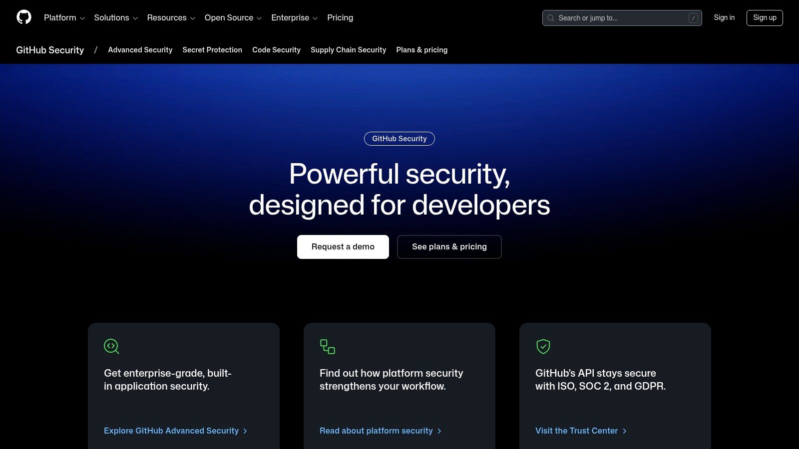 GitHub Code Security (CodeQL / code scanning)