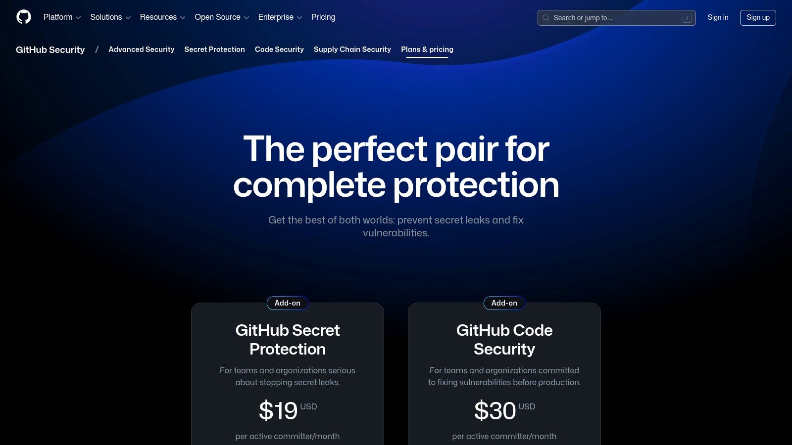GitHub Code Security (part of GitHub Advanced Security)